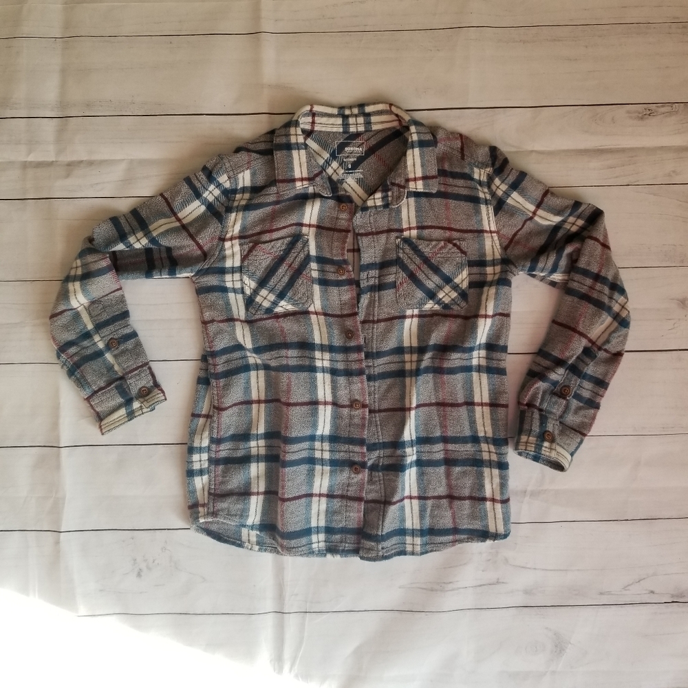 🍎5 for $30🍎 Sonoma plaid button up size 8